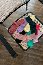 Load image into Gallery viewer, Her Socks - Mercerized Combed Cotton Rib: Kelly Green