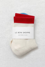 Load image into Gallery viewer, Color Block Girlfriend Socks : Blue Red