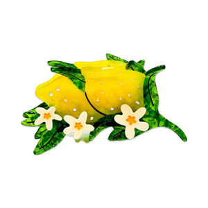 Lemon and Flowers Hair Claw