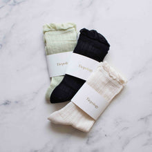 Load image into Gallery viewer, Lace Ruffle Socks: Pastel Green