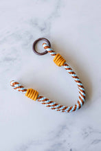 Load image into Gallery viewer, Rope Bag Charm: Blue/Mustard