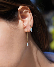 Load image into Gallery viewer, Evil Eye Earrings: Gold