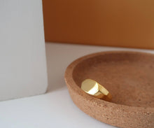Load image into Gallery viewer, Hexagon Signet Ring - 18K Gold Filled