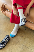Load image into Gallery viewer, Color Block Girlfriend Socks : Blue Red