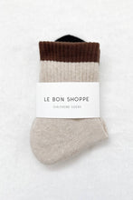 Load image into Gallery viewer, Color Block Girlfriend Socks : Black Coffee