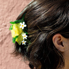 Load image into Gallery viewer, Lemon and Flowers Hair Claw