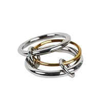 Load image into Gallery viewer, Two-tone Link Ring - Stainless Steel