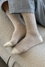 Load image into Gallery viewer, Classic Cashmere Socks: Fawn