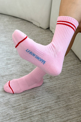 Boyfriend Socks: Amour Pink