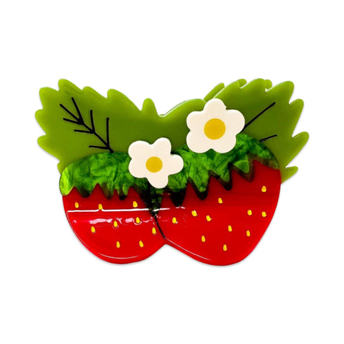 Strawberries and Flowers Hair Claw