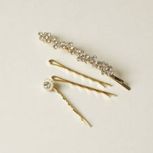 Load image into Gallery viewer, Rhinestone & Metal Hair Bobby Pins | Set of 4