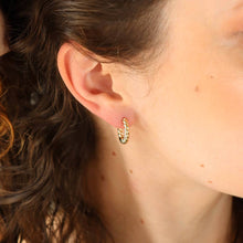 Load image into Gallery viewer, Croissant Huggie Hoops - 14K Gold Fill