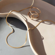Load image into Gallery viewer, Classic Herringbone Chain: 14k Gold Fill / 16"