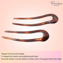 Load image into Gallery viewer, Set of 2 French Hair Pins: Tortoise Shell