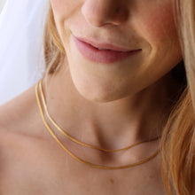 Load image into Gallery viewer, Classic Herringbone Chain: 14k Gold Fill / 16"