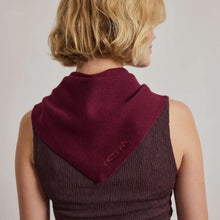Load image into Gallery viewer, Merino Wool Triangle Scarf (S) - Cherry Plum