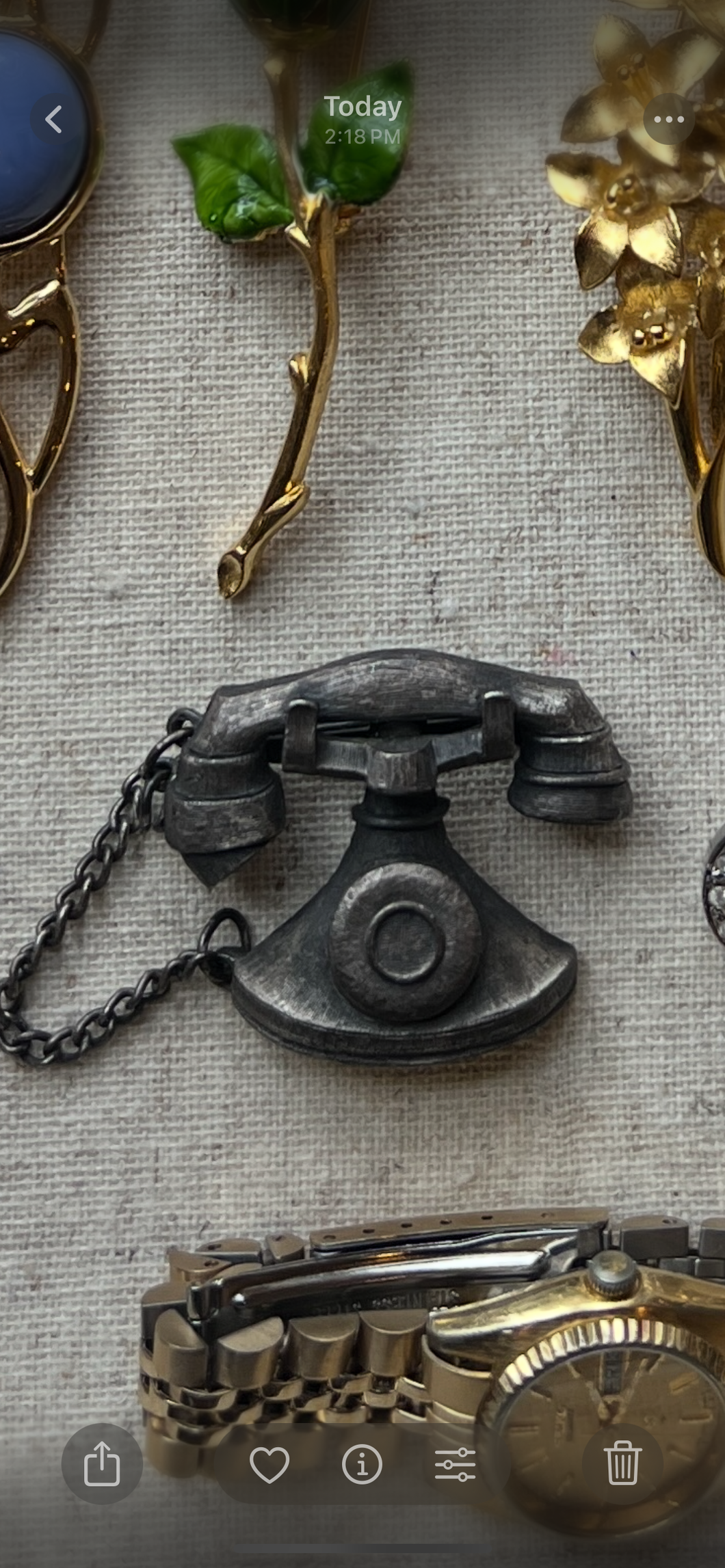 VTG Phone Brooch