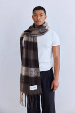 Load image into Gallery viewer, The Reykjavik Scarf - 100% Recycled - Brown Check
