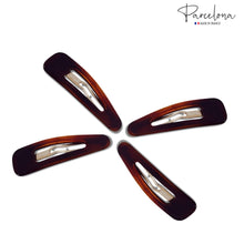 Load image into Gallery viewer, French Snap Hair Clips (4 Pcs): Tortoise Shell