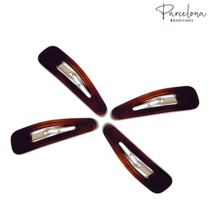 French Snap Hair Clips (4 Pcs): Tortoise Shell