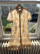 Load image into Gallery viewer, GG 90&#39;s Cream Sheer Floral Button Down Dress [L]