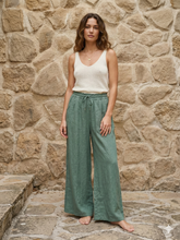 Load image into Gallery viewer, Wide Leg Linen Pants: Camel