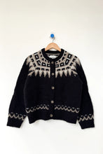 Load image into Gallery viewer, Alpaca Cabin Cardigan - Black