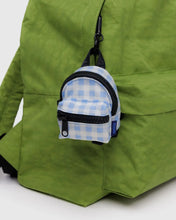 Load image into Gallery viewer, Backpack Charm - Light Blue Gingham