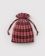 Load image into Gallery viewer, Pleated Baggu - Azalea Pink Tartan