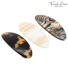 Load image into Gallery viewer, French Oval Hair Barrette: Set of 3