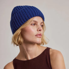 Load image into Gallery viewer, Merino Wool Beanie - Denim Blue