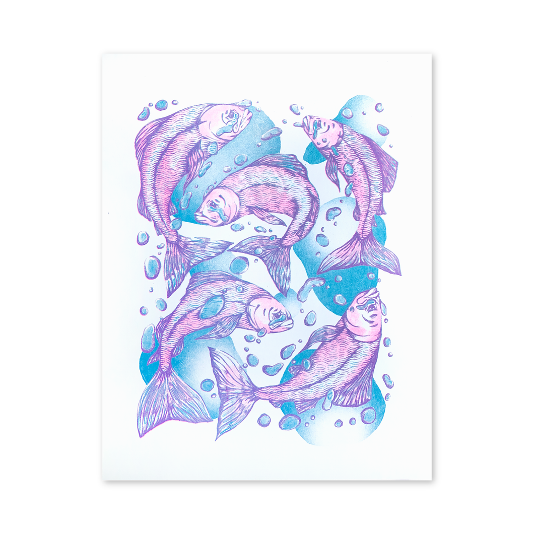 Troubled Waters Fish Print