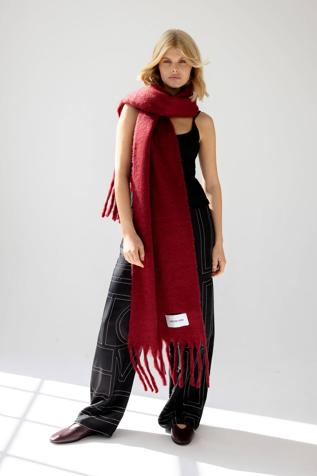 The Reykjavik Scarf - 100% Recycled - Cranberry