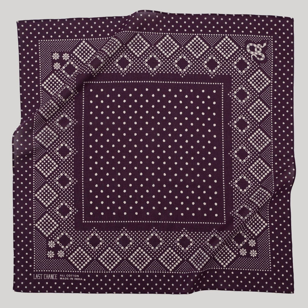 Cotton Daisy Bandana | Plum