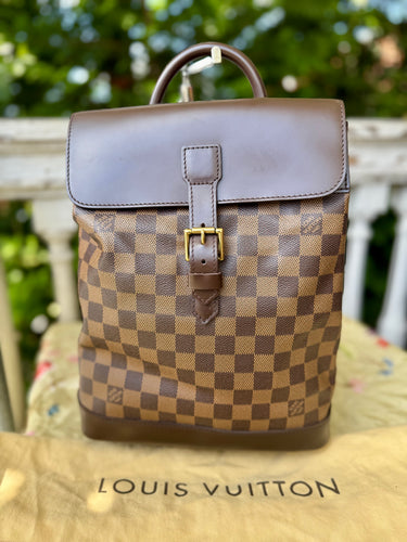 LOUIS VUITTON Soho Backpack in Damier Ebene Canvas