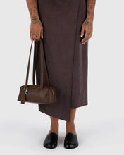 Load image into Gallery viewer, Small Recycled Leather Bowler Bag - Brown