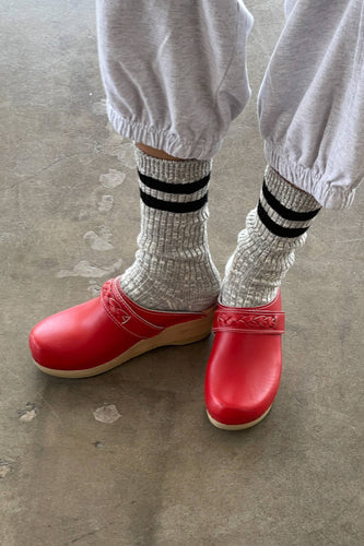 Cottage Varsity Socks: Ht. Grey Varsity