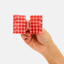Load image into Gallery viewer, Midi Box Claw in Red Plaid