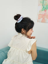 Load image into Gallery viewer, "Maxi Flower" Double-Layer Oversized Silk Scrunchie - Pastel Blue