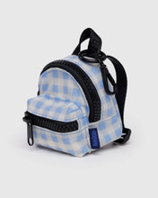 Load image into Gallery viewer, Backpack Charm - Light Blue Gingham