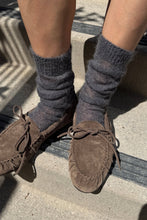 Load image into Gallery viewer, Mohair Veil Socks: Charcoal
