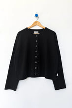 Load image into Gallery viewer, Soft Jersey Snap Cardigan: Black