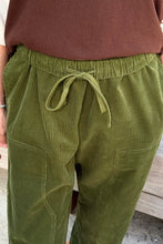 Load image into Gallery viewer, Corduroy Gardeners Pants: Bay Leaf