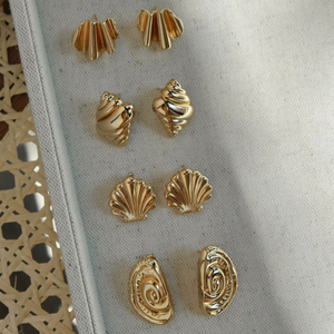 Minka Statement Studs: Gold Plate