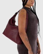 Load image into Gallery viewer, Recycled Leather Shoulder Bag - Mahogany