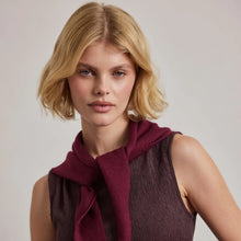 Load image into Gallery viewer, Merino Wool Triangle Scarf (S) - Cherry Plum