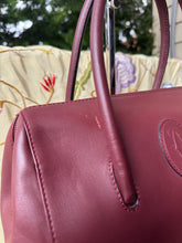 Load image into Gallery viewer, CARTIER VTG Must Line Mini Boston Bag in Burgundy Leather