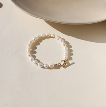 Load image into Gallery viewer, Pearl Muse Toggle Bracelet: 14k Gold Fill / 6.5"