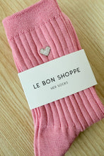 Load image into Gallery viewer, Embroidered Her Socks: Pink Water + Heart