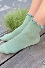 Load image into Gallery viewer, The Petite Ruffle Sock: Sea Glass / Powder Blue